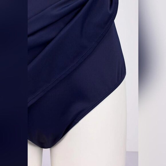 NWT JINXUEER Ruched Modest Two Piece Tankini Swimsuit, 16 - Picture 4 of 5